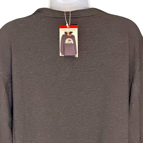 Wildfox Easy Does It Rainbow Sweatshirt Sz XS Charcoal Gray Graphic Pullover NWT - Picture 7 of 9